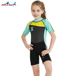 New Children's Warm Diving Suit Short-sleeved Sunscreen Snorkeling Suit Drifting Cold-proof Swimsuit