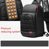 Men Business Bag Fashion Trend Chest Bag Casual Outdoor Sports Shoulder Bag Multi-function Large Capacity