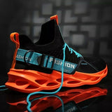 NEW TREND Men's Breathable Flying Weave Running Sneakers Fashion Casual Printing Mesh Outdoor Lightweight Shoes