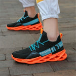 NEW TREND Men's Breathable Flying Weave Running Sneakers Fashion Casual Printing Mesh Outdoor Lightweight Shoes