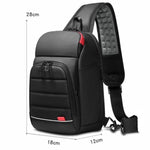 Men Business Bag Fashion Trend Chest Bag Casual Outdoor Sports Shoulder Bag Multi-function Large Capacity