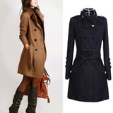 Women New Fashion Spring Winter Autumn Loose Long Sleeve Jacket Coat Outerwear Casual Wool Coat Women Jacket Pockets Windbreaker Cardigan Motorcycle Coat Outerwear