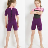 New Children's Warm Diving Suit Short-sleeved Sunscreen Snorkeling Suit Drifting Cold-proof Swimsuit