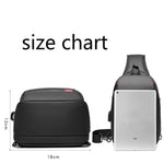 Men Business Bag Fashion Trend Chest Bag Casual Outdoor Sports Shoulder Bag Multi-function Large Capacity