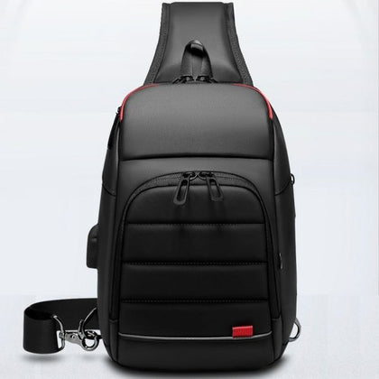 Men Business Bag Fashion Trend Chest Bag Casual Outdoor Sports Shoulder Bag Multi-function Large Capacity