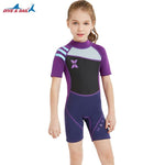 New Children's Warm Diving Suit Short-sleeved Sunscreen Snorkeling Suit Drifting Cold-proof Swimsuit